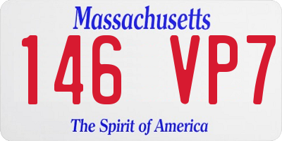 MA license plate 146VP7