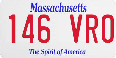 MA license plate 146VR0