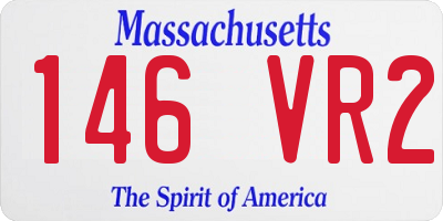MA license plate 146VR2