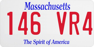 MA license plate 146VR4