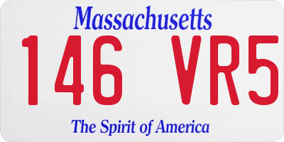 MA license plate 146VR5