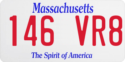 MA license plate 146VR8