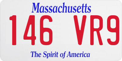 MA license plate 146VR9