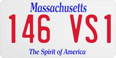 MA license plate 146VS1