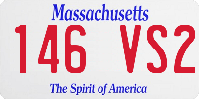 MA license plate 146VS2