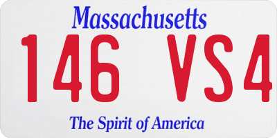 MA license plate 146VS4