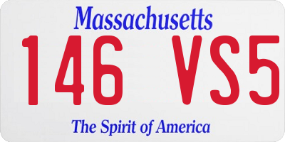 MA license plate 146VS5
