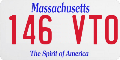 MA license plate 146VT0