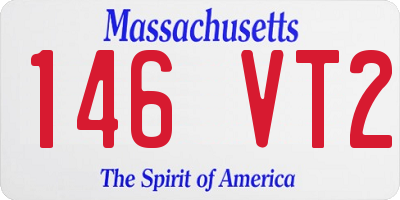 MA license plate 146VT2