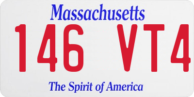 MA license plate 146VT4