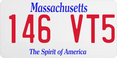 MA license plate 146VT5