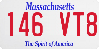 MA license plate 146VT8