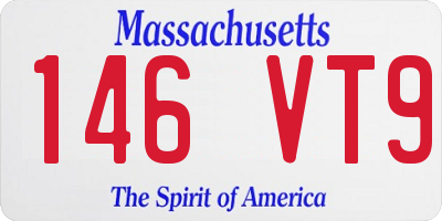 MA license plate 146VT9