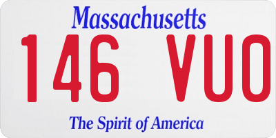 MA license plate 146VU0