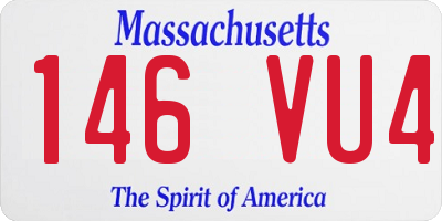 MA license plate 146VU4