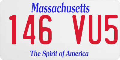 MA license plate 146VU5