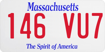 MA license plate 146VU7