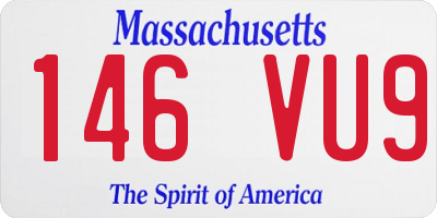 MA license plate 146VU9