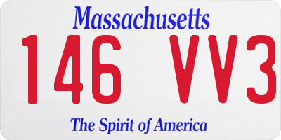 MA license plate 146VV3