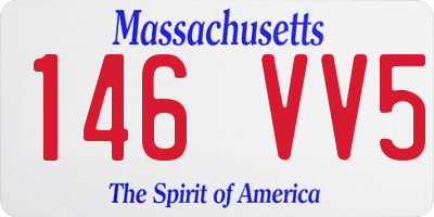 MA license plate 146VV5