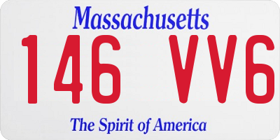 MA license plate 146VV6
