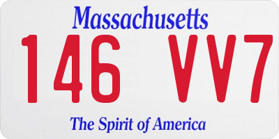 MA license plate 146VV7