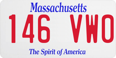 MA license plate 146VW0