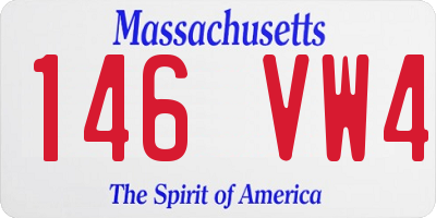 MA license plate 146VW4