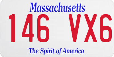 MA license plate 146VX6