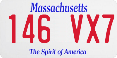 MA license plate 146VX7