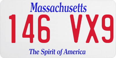 MA license plate 146VX9
