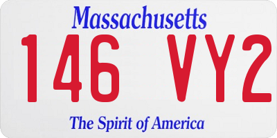 MA license plate 146VY2