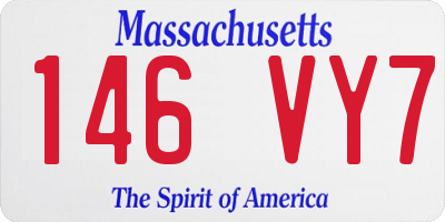 MA license plate 146VY7