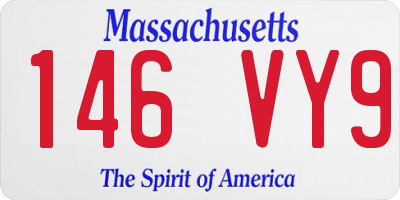 MA license plate 146VY9