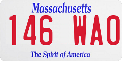 MA license plate 146WA0