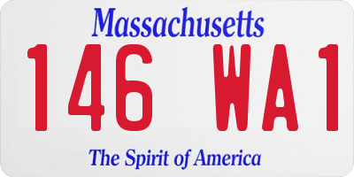 MA license plate 146WA1