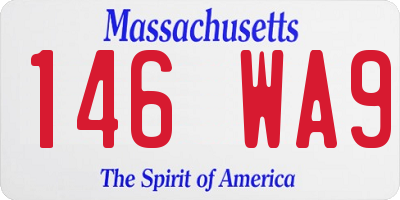 MA license plate 146WA9