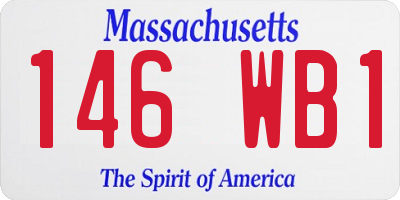 MA license plate 146WB1