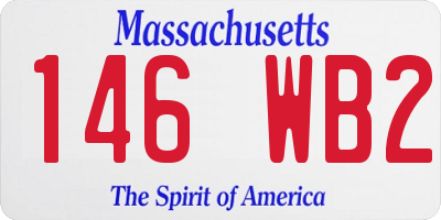 MA license plate 146WB2