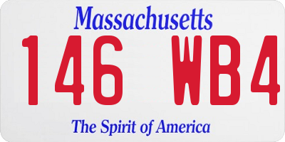 MA license plate 146WB4