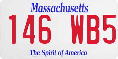MA license plate 146WB5