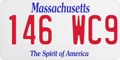 MA license plate 146WC9