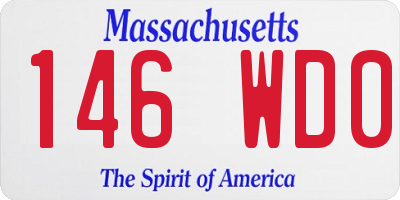 MA license plate 146WD0