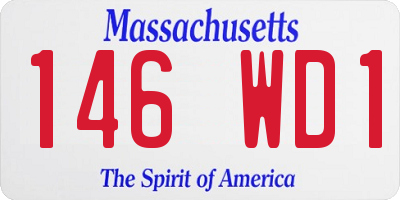 MA license plate 146WD1