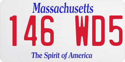 MA license plate 146WD5