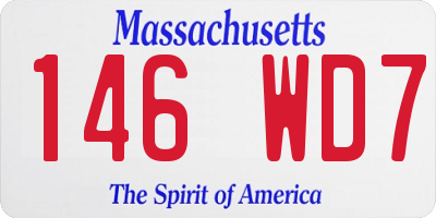 MA license plate 146WD7