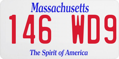 MA license plate 146WD9