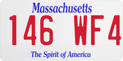 MA license plate 146WF4