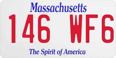 MA license plate 146WF6