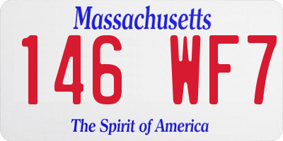 MA license plate 146WF7